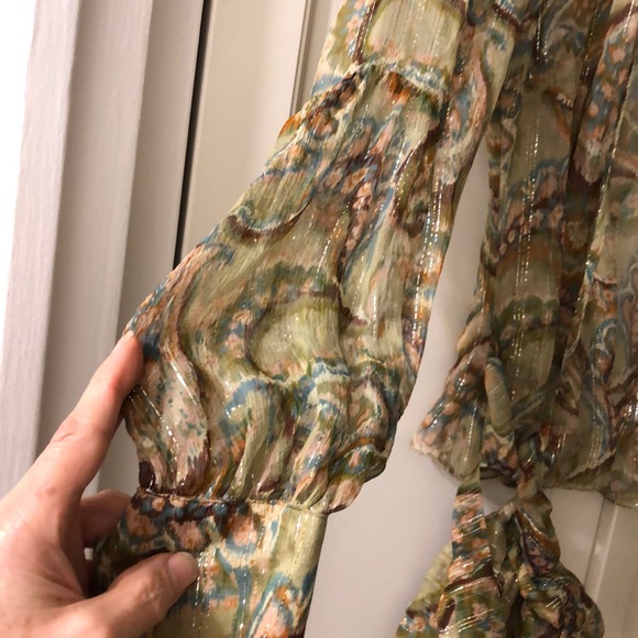 Gorgeous sheer Silk Patricia Pepe Wrap Top - Picture 9 of 9